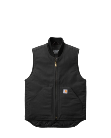Model wearing a CT106676 Carhartt Duck Vest